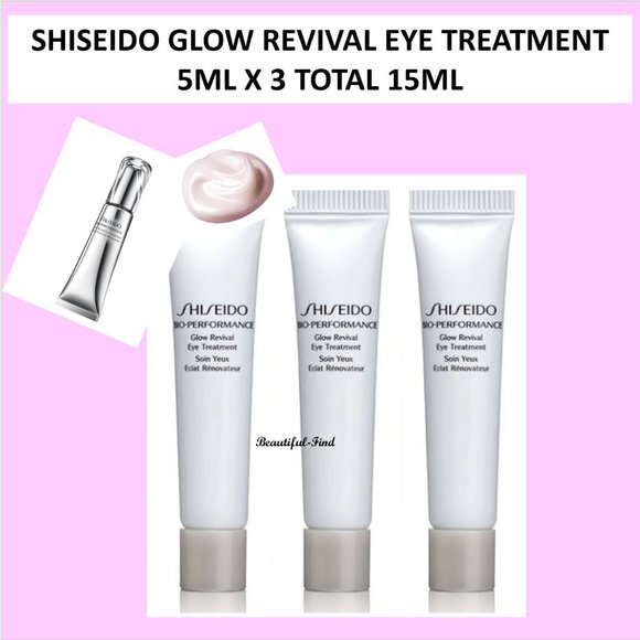 SHISEIDO BIO PERFORMANCE GLOW REVIVAL EYE TREATMENT 5ml X 3 TOTAL 15ML - Picture 4 of 4